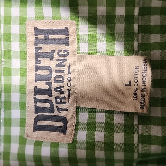 Duluth Trading Co. Mens short sleeve button down Large shirt Green - Picture 6 of 8
